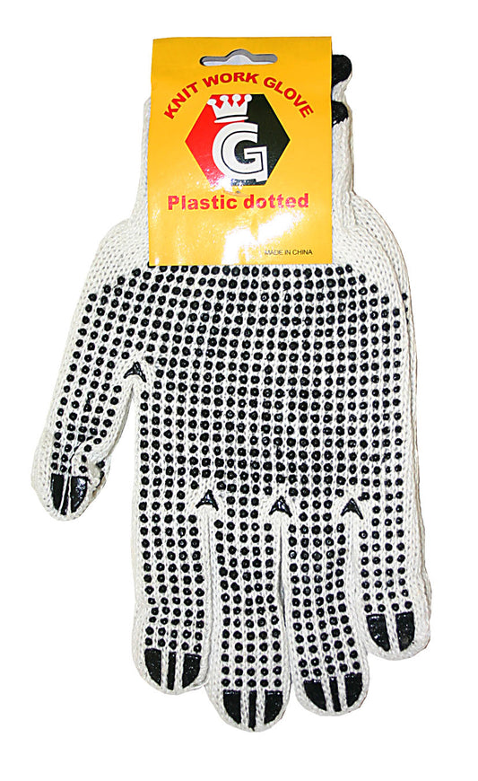 GLOVE 12CT COTTON DOTED