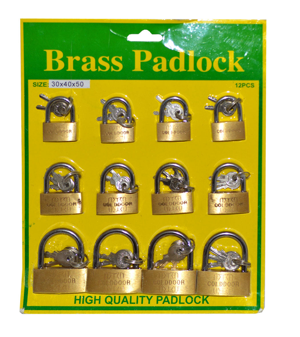 PADLOCK 30-40-50MM 12CT