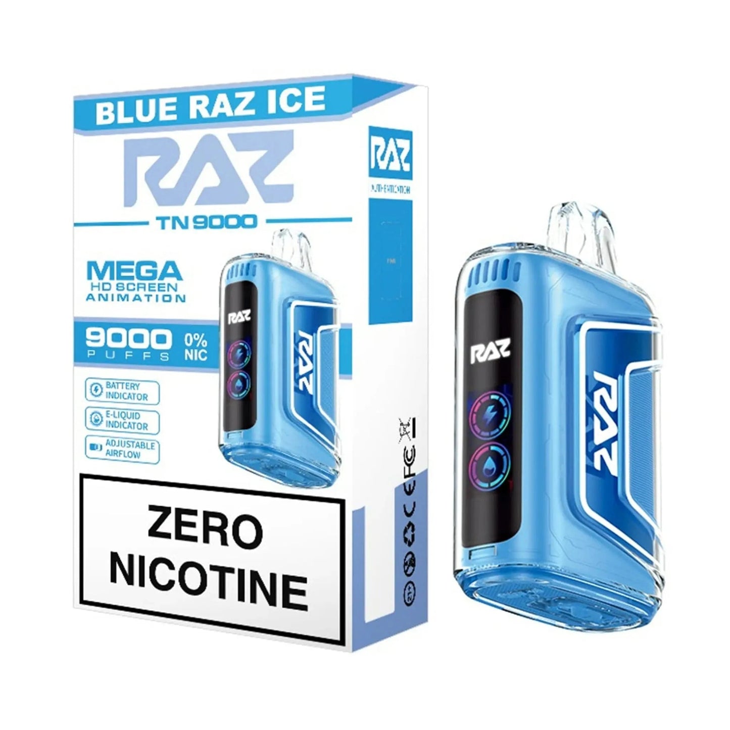 RAZ ZERO Nicotine Vape TN9000 - 5ct Box