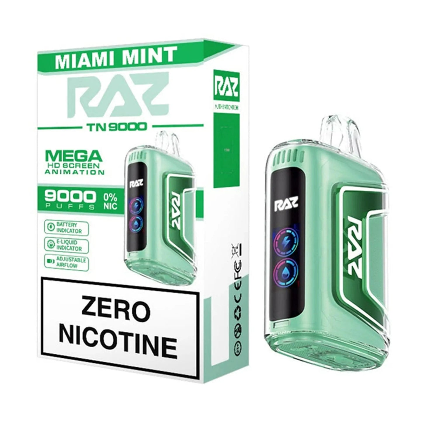 RAZ ZERO Nicotine Vape TN9000 - 5ct Box