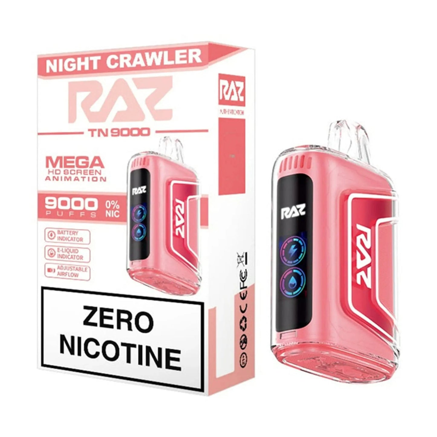 RAZ ZERO Nicotine Vape TN9000 - 5ct Box