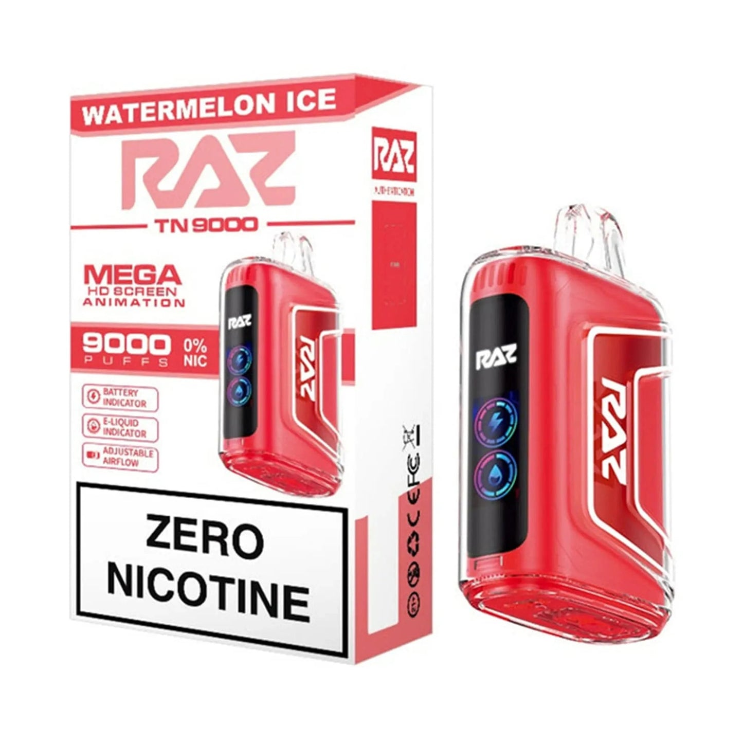 RAZ ZERO Nicotine Vape TN9000 - 5ct Box